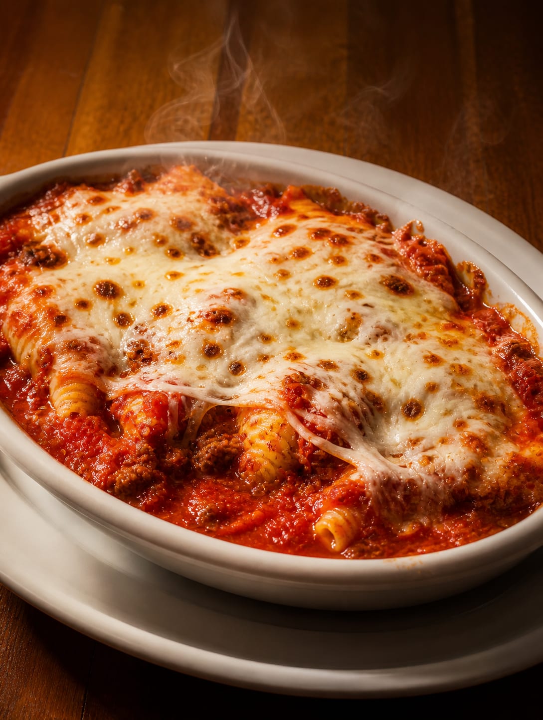 Baked cavatelli with Graziano sausage in red sauce