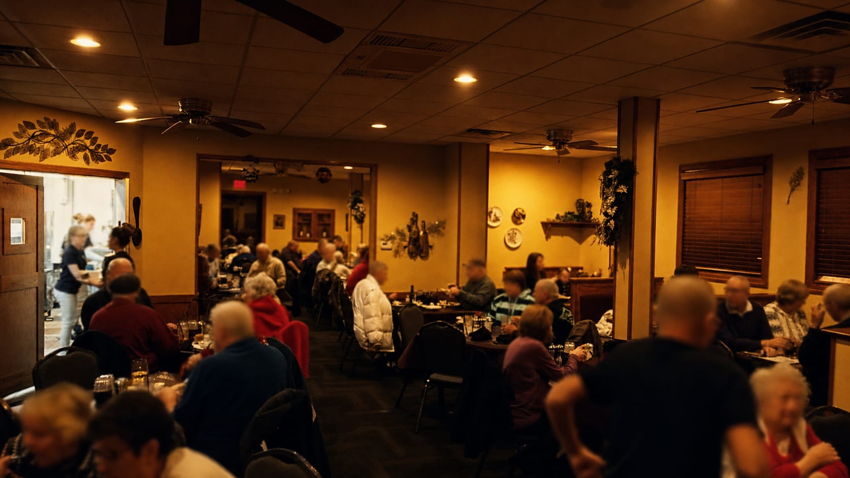 The dining room at Now Or Later Restaurant